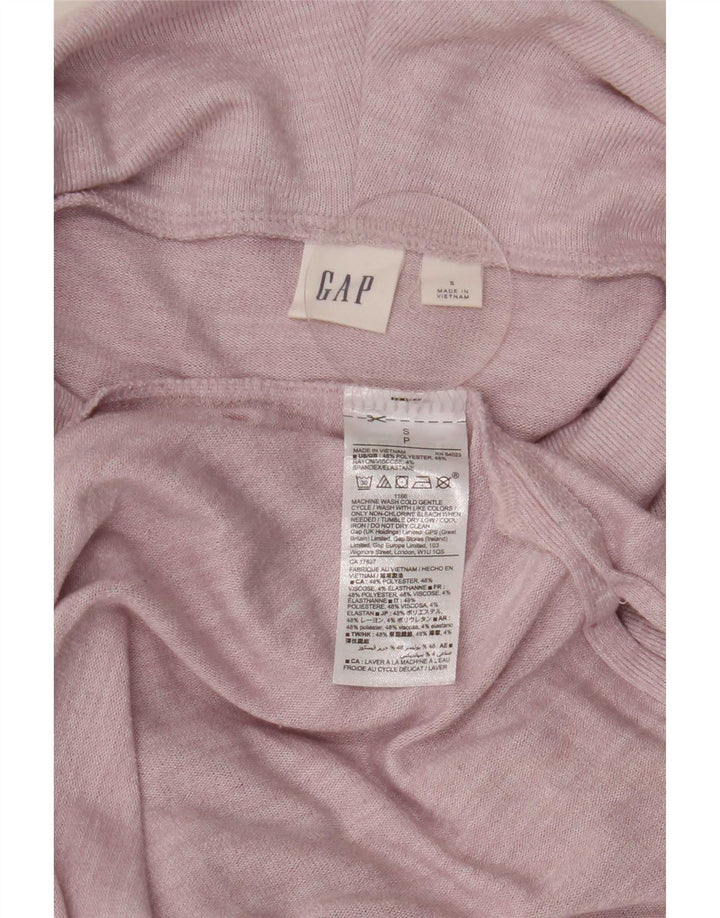 Gap Womens Oversized Top Langærmet UK 10 Small Pink Flecked Polyester