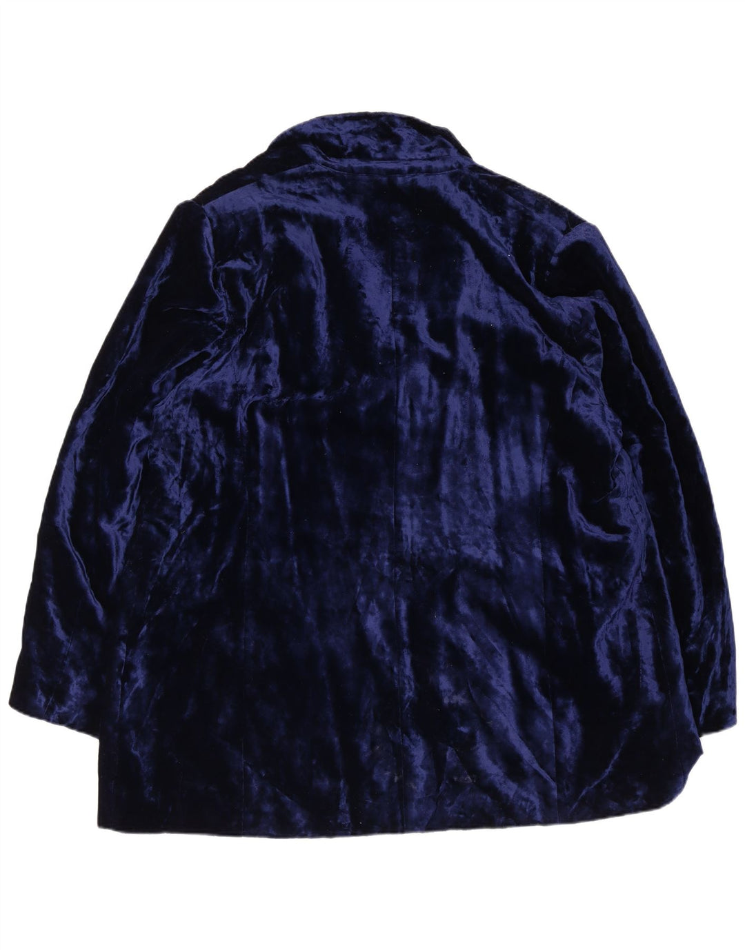 Marina Rinaldi Dame Basic 2 Button Velvet Blazer Jacket Størrelse 31 XL Blå
