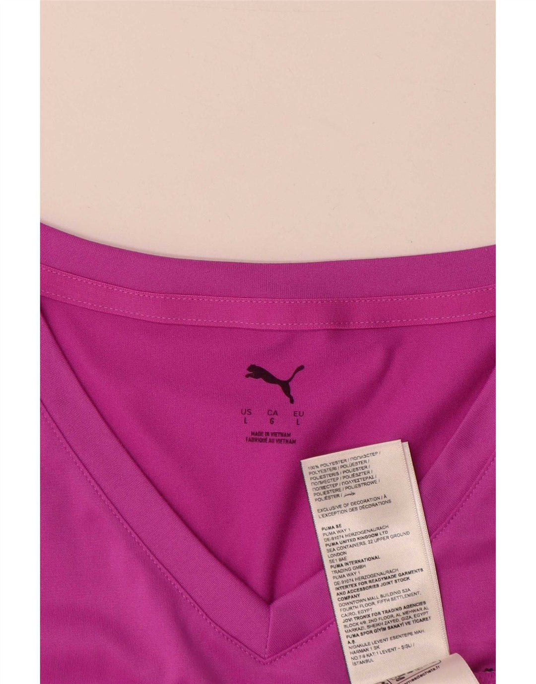 Puma T-Shirt Top UK 16 Stor Pink Polyester