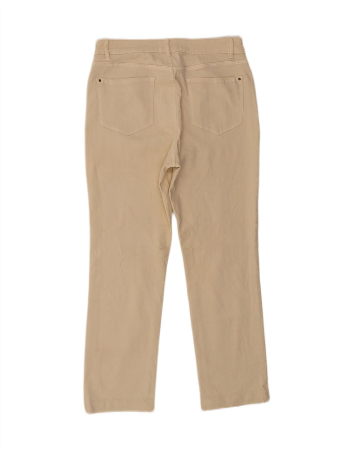Marks & Spencer Dame Straight Jeans UK 12 Medium W30 L26 Beige Bomuld