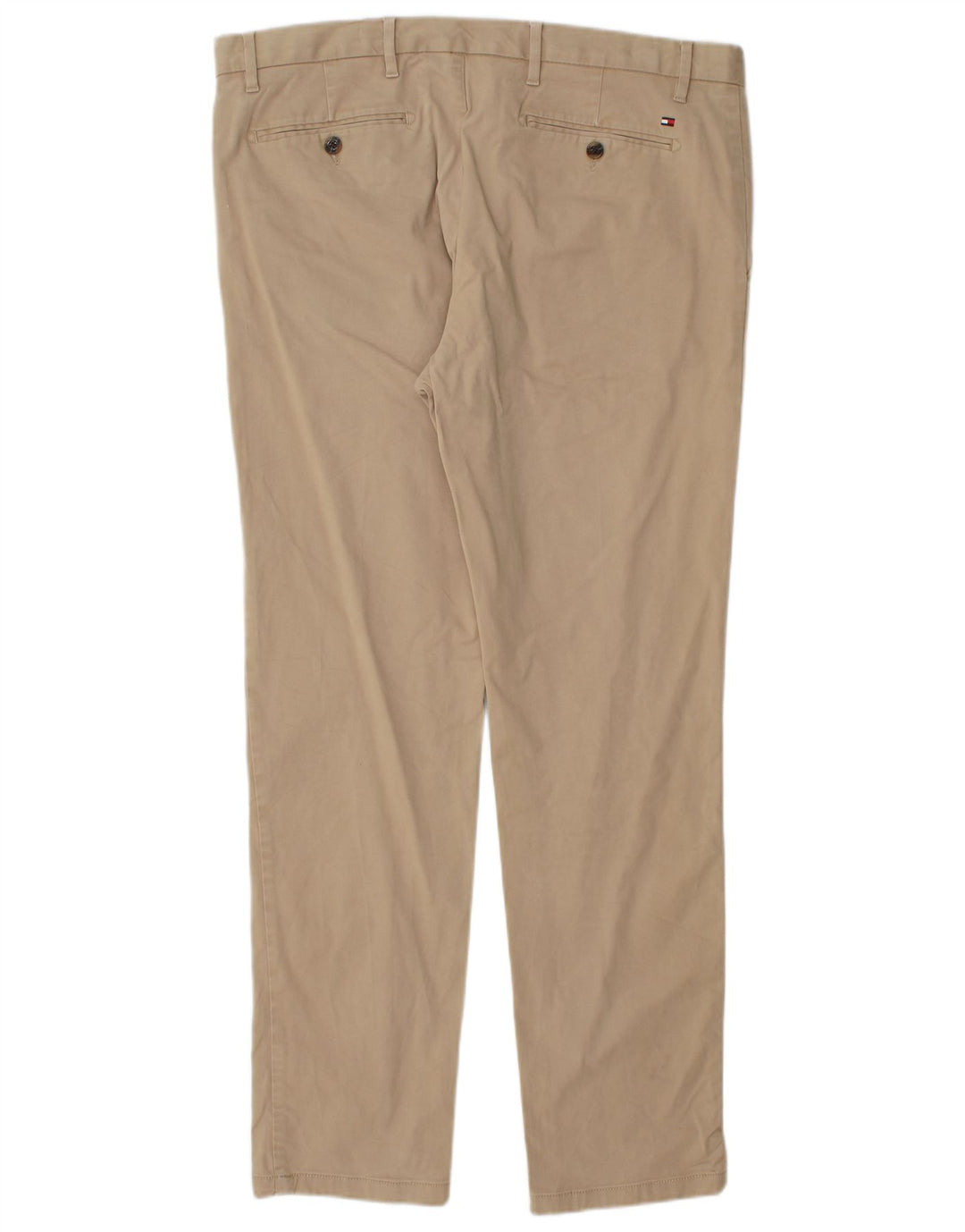 TOMMY HILFIGER Slim Chino Bukser til mænd W36 L32 Beige Bomuld