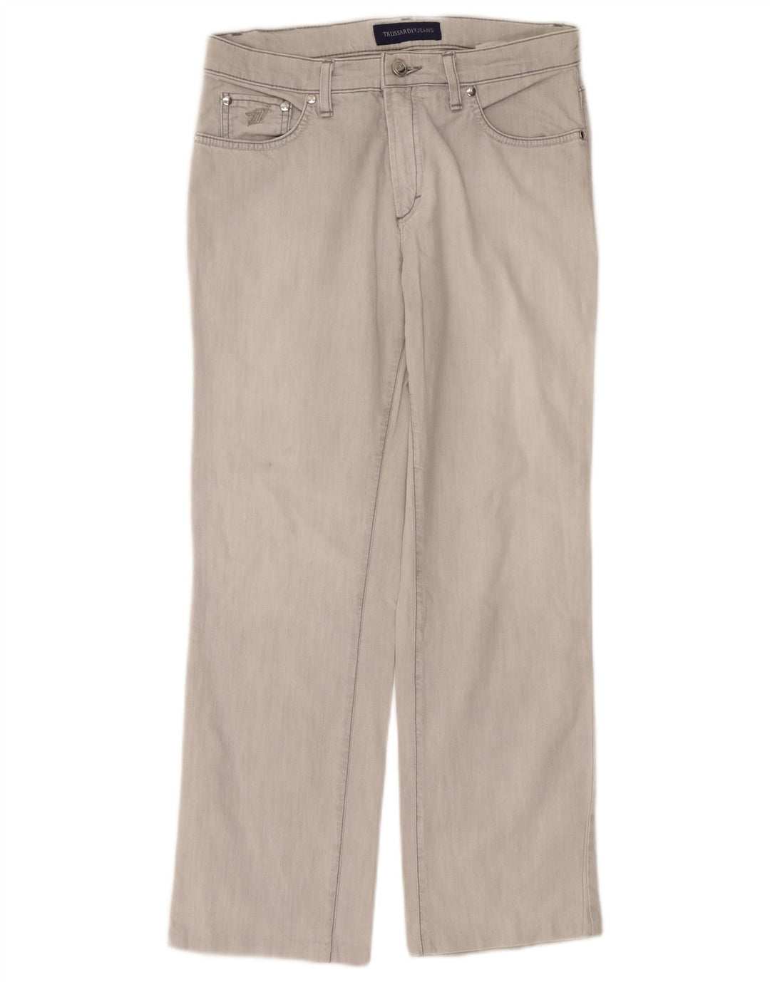 Trussardi Lige Jeans til kvinder W30 L27 Grå Bomuld