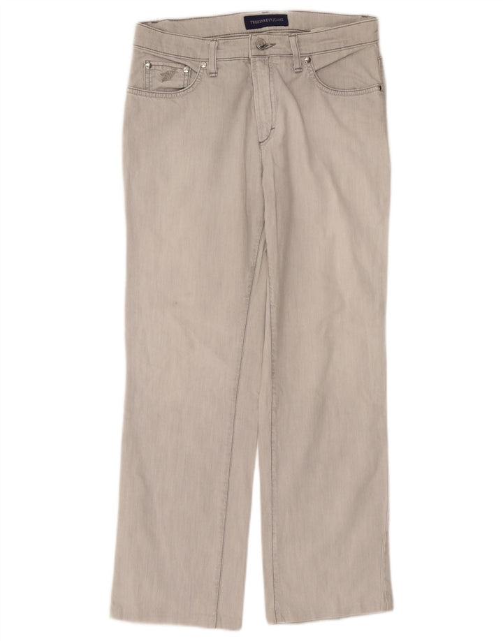 Trussardi Lige Jeans til kvinder W30 L27 Grå Bomuld