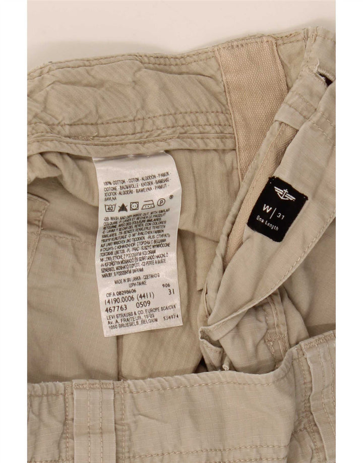 Dockers Herre Comfort Fit Cargo Shorts W31 Medium Beige Bomuld