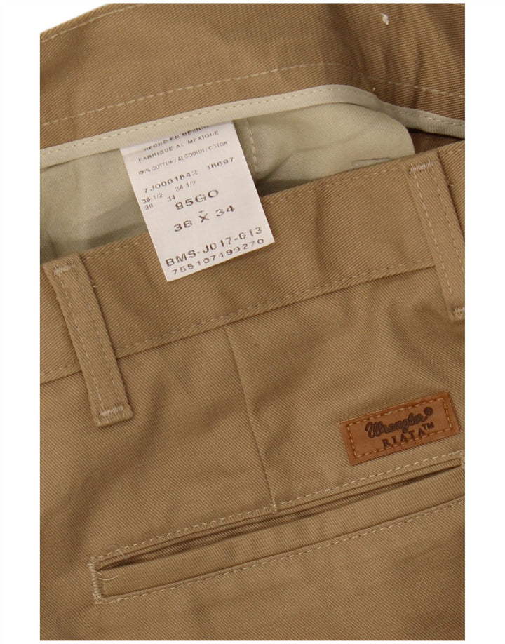 WRANGLER Herre Pegged Chino Bukser W38 L34 Beige Bomuld