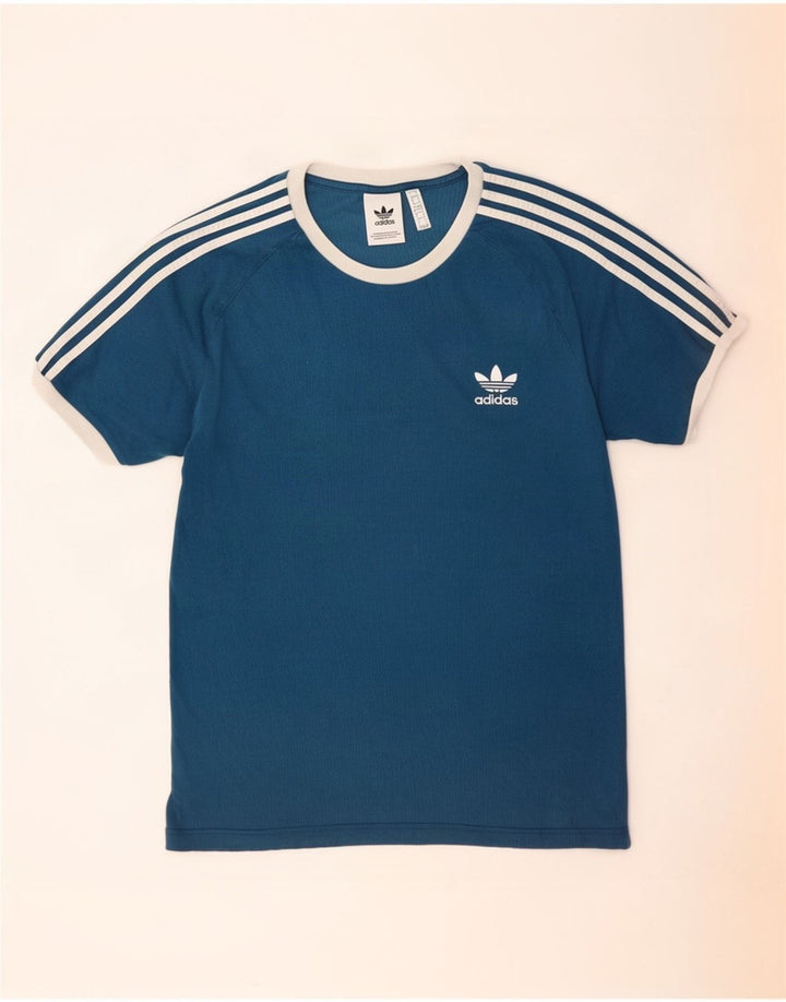 Adidas Herre T-Shirt Top Stor Blå Bomuld