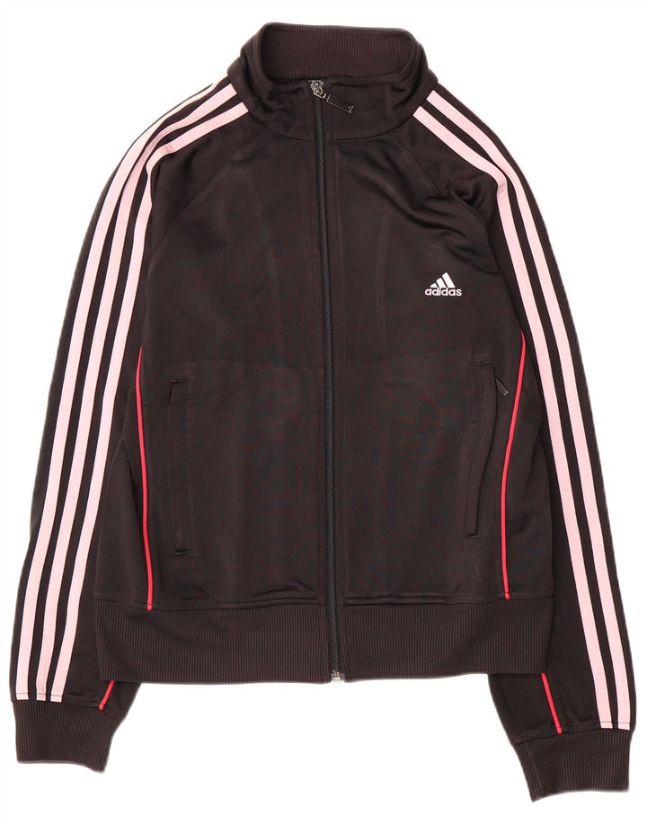 Adidas træningsdragt topjakke til kvinder UK 12 Medium Sort Polyester