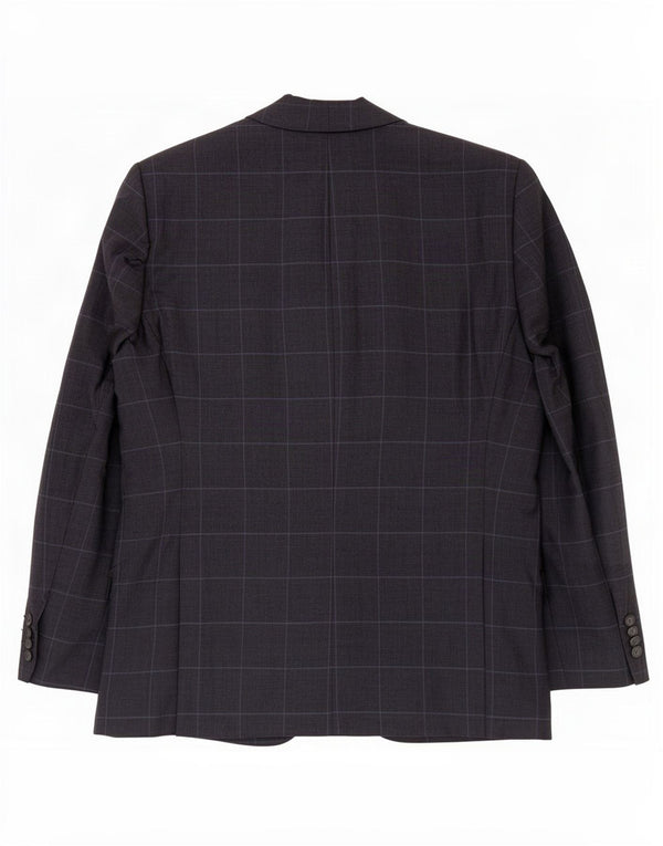 Marks & Spencer Herre 2-knaps blazerjakke UK 44 XL marineblå ternet linned
