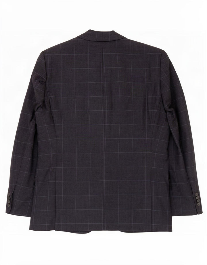 Marks & Spencer Herre 2-knaps blazerjakke UK 44 XL marineblå ternet linned