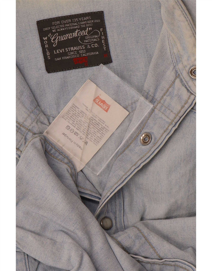 Levi's Denimskjorte til mænd, medium blå bomuld