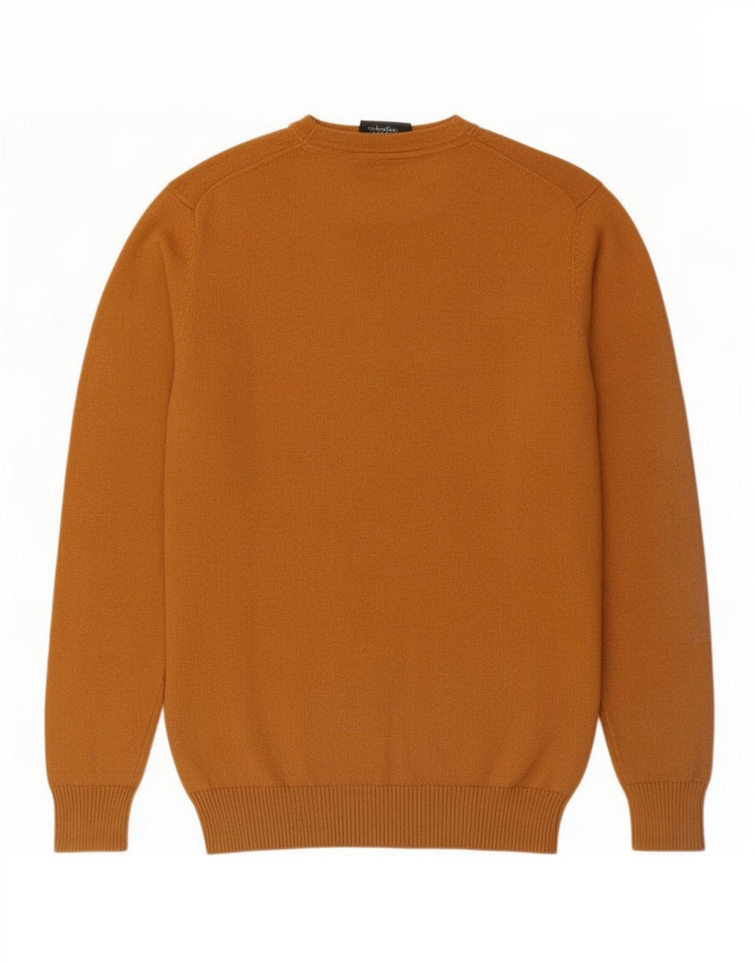 Lyle & Scott Herre sweater med rund hals, lille brun bomuld