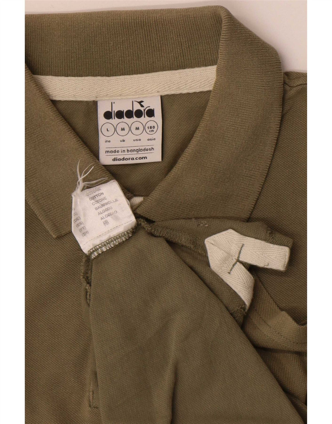 Diadora herre poloshirt Medium Khaki Bomuld
