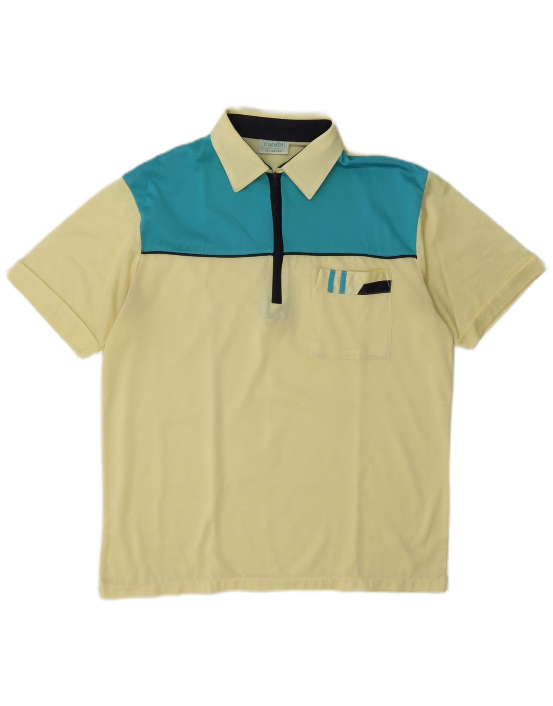 Canda Polo Shirt til mænd IT 44/46 Lille Gul Colourblock