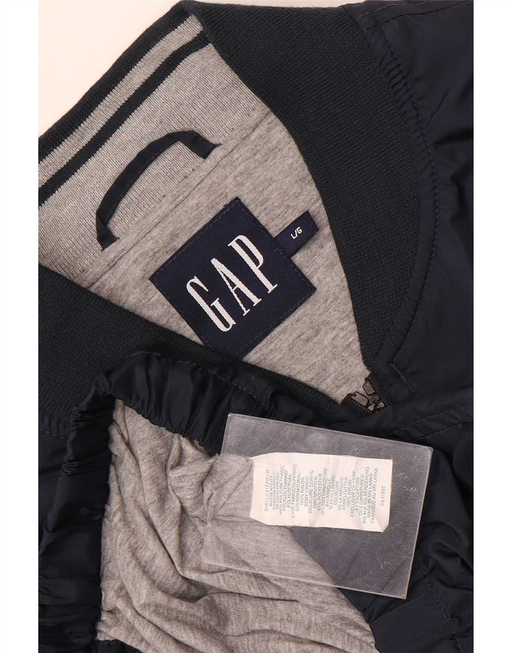 Gap Herre Bomber Jacket UK 40 Large Navy Blue Polyester