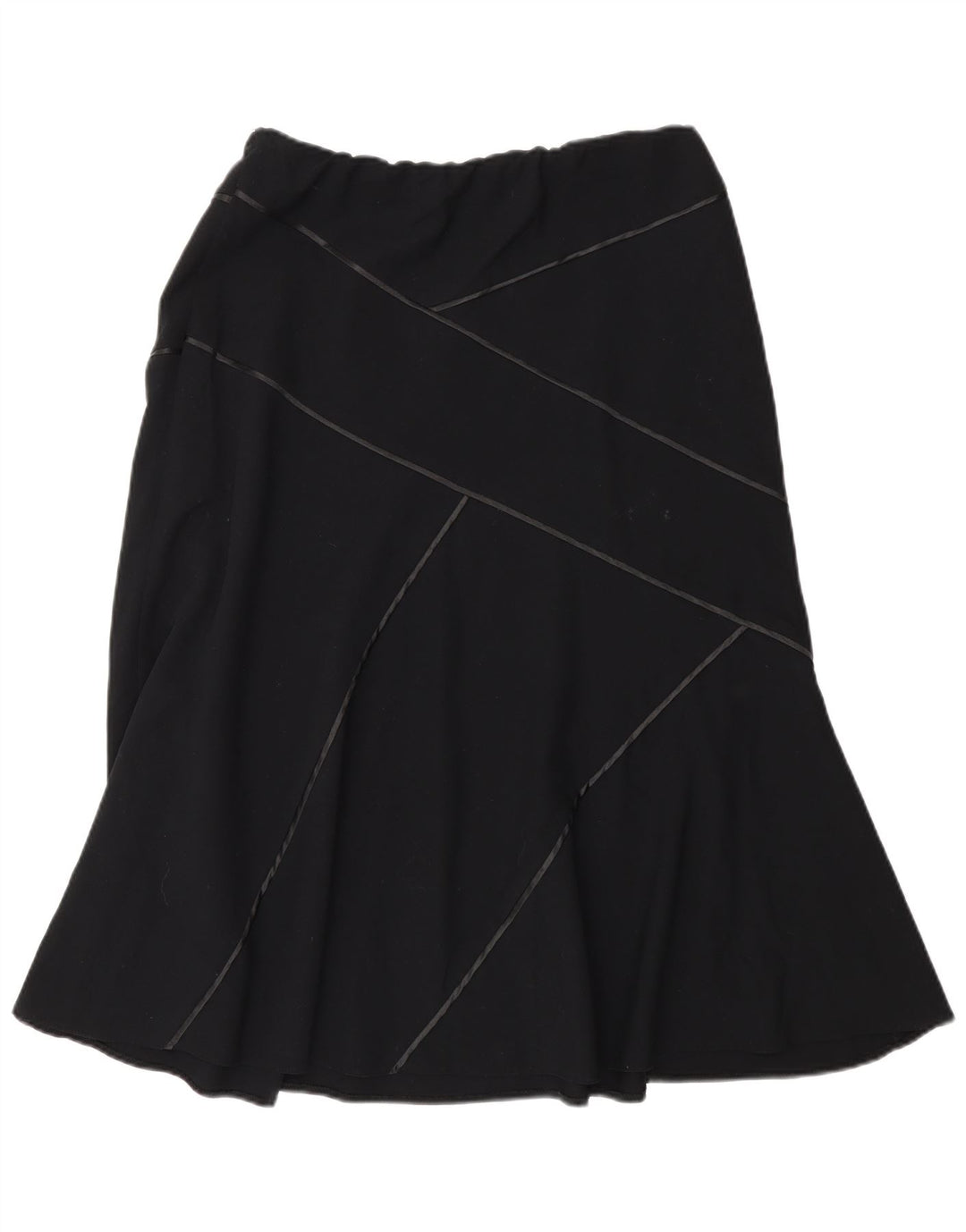 Marks & Spencer A-line nederdel til kvinder UK 14 Medium W30 Sort polyester