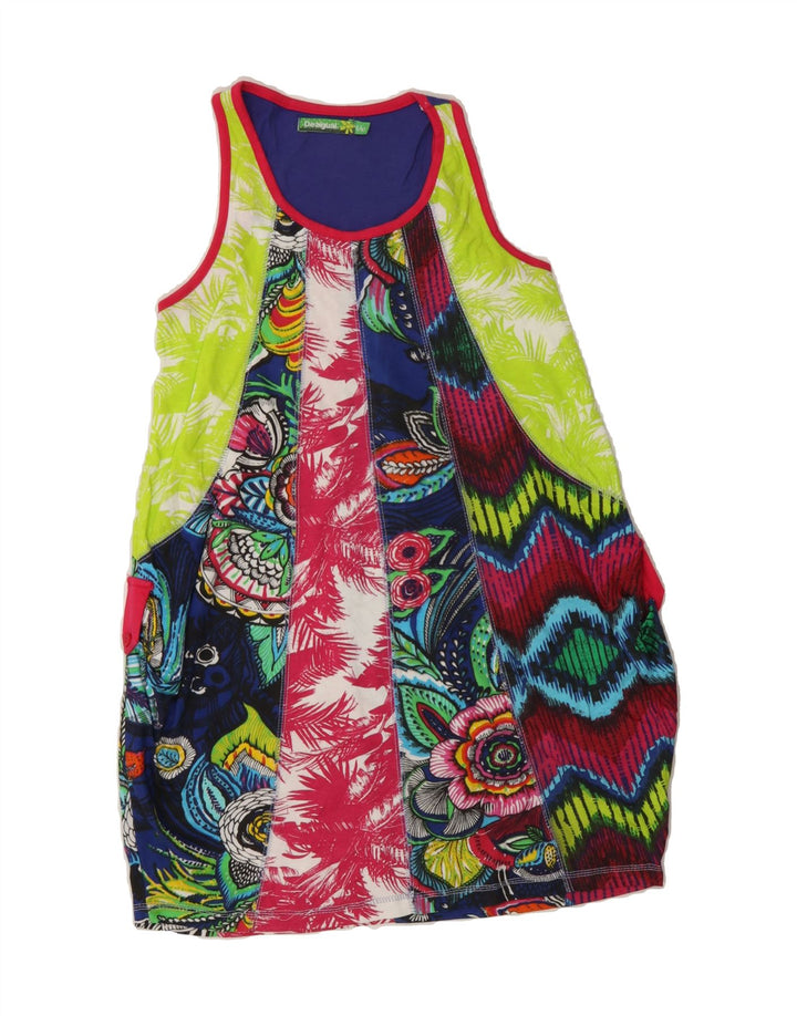 DESIGUAL Girls Bubble Dress 9-10 Years Multicoloured Floral Vintage Desigual and Second-Hand Desigual from Messina Hembry 