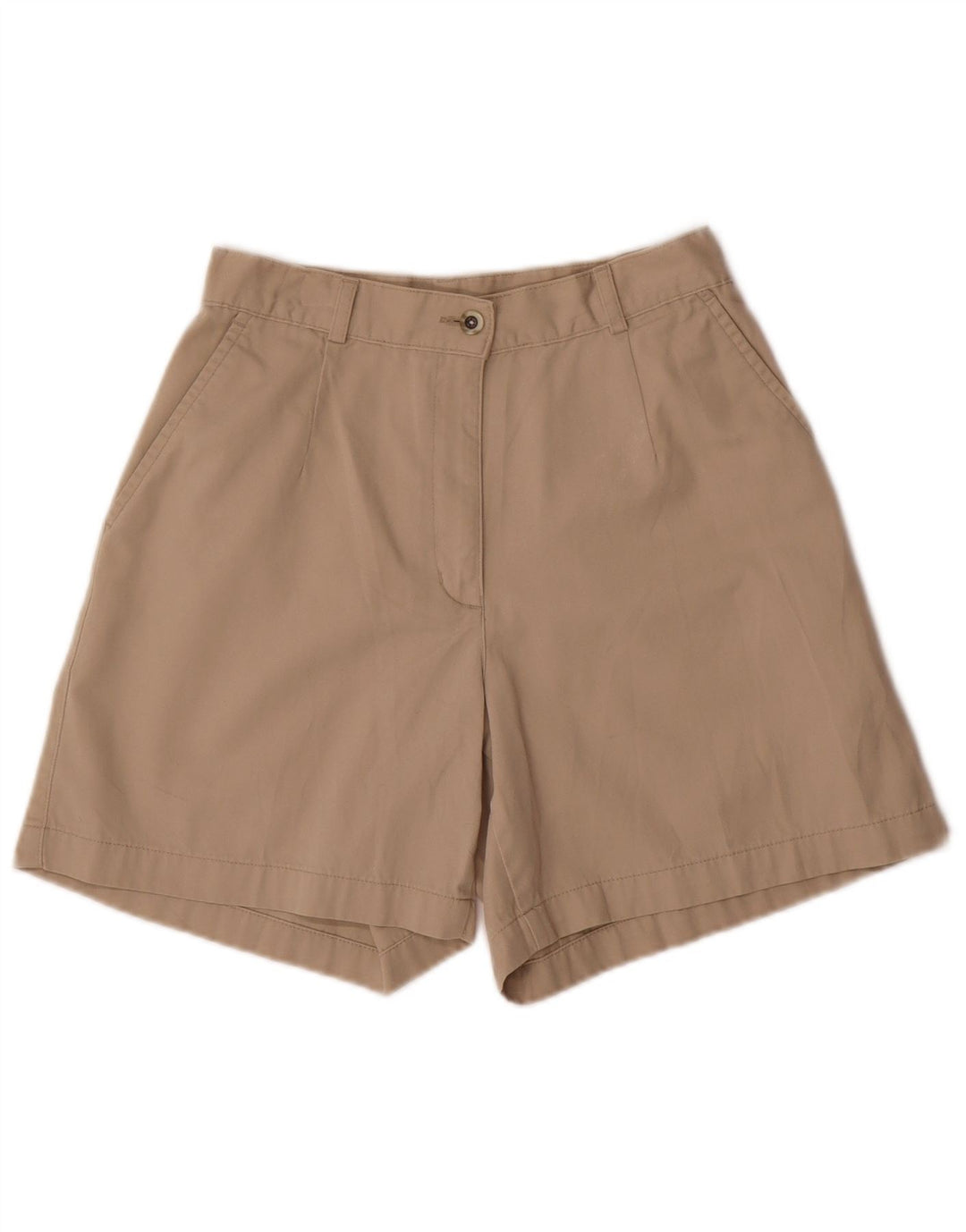 L.L.BEAN kvinders højtaljede chinoshorts US 6 Medium W26 Beige Bomuld