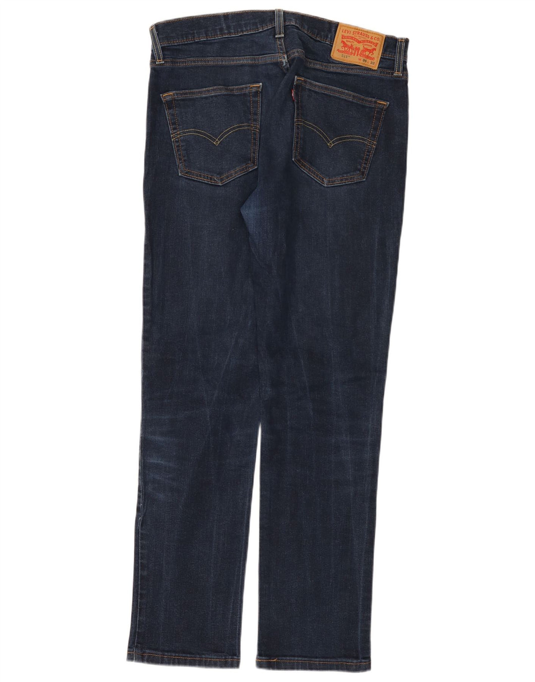 LEVI'S Herre 511 Slim Jeans W34 L32 Marineblå Bomuld