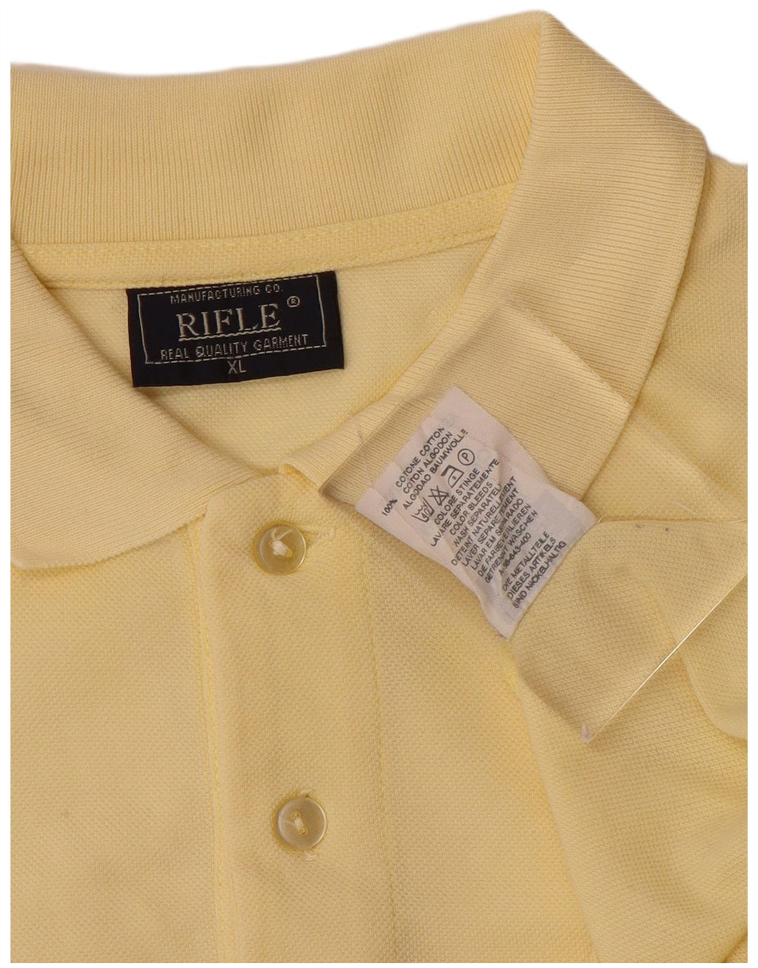 RIFLE Herre poloshirt XL Gul bomuld