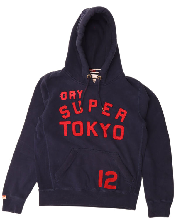 Superdry Grafisk hættetrøje til mænd XL marineblå bomuld