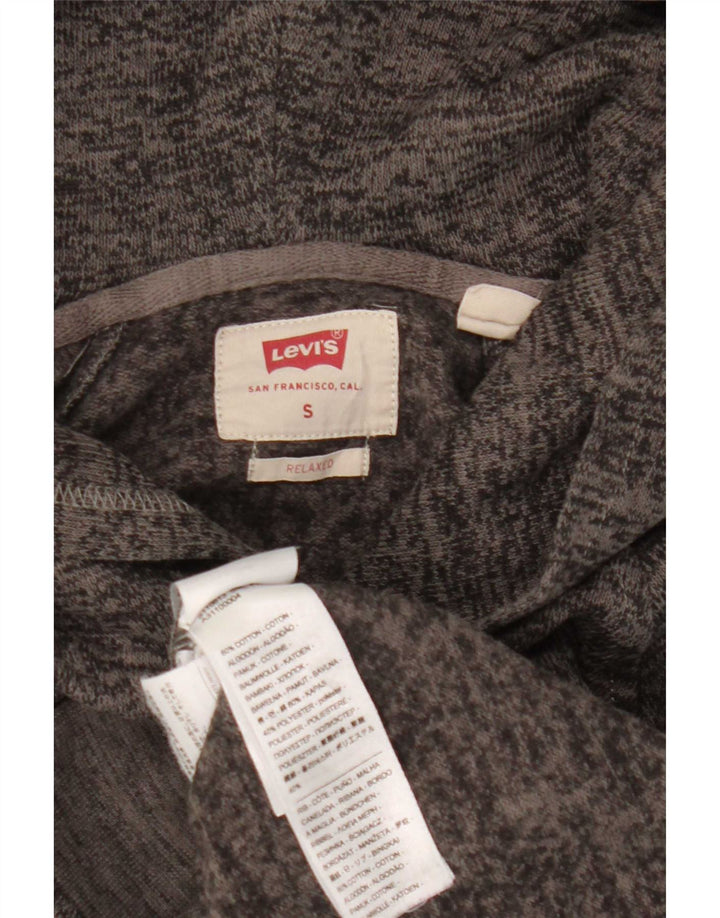 Levi's afslappet hættetrøje til mænd, lille grå flækket bomuld