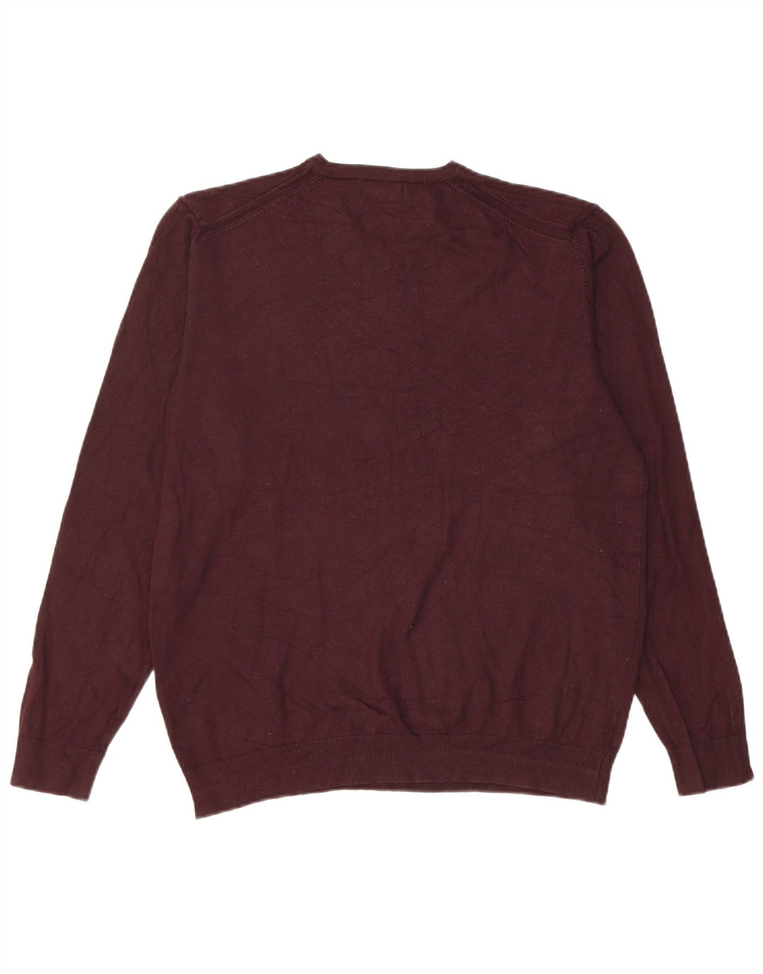 Zara Herre V-hals sweater Stor Burgundy Viscose