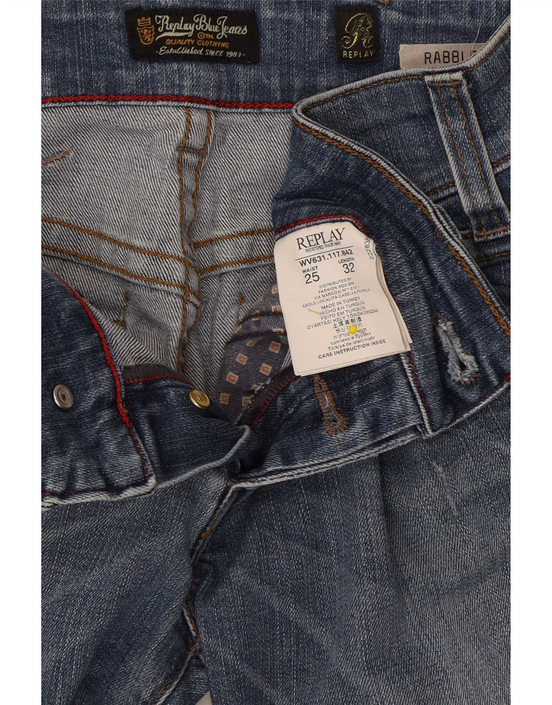 Replay Dame Rabbler Bootcut Jeans W25 L32 Blå Bomuld