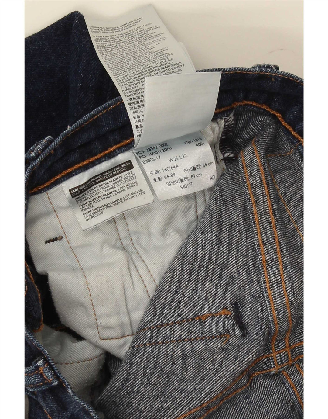Levi's skinny jeans til kvinder W25 L32 blå bomuld