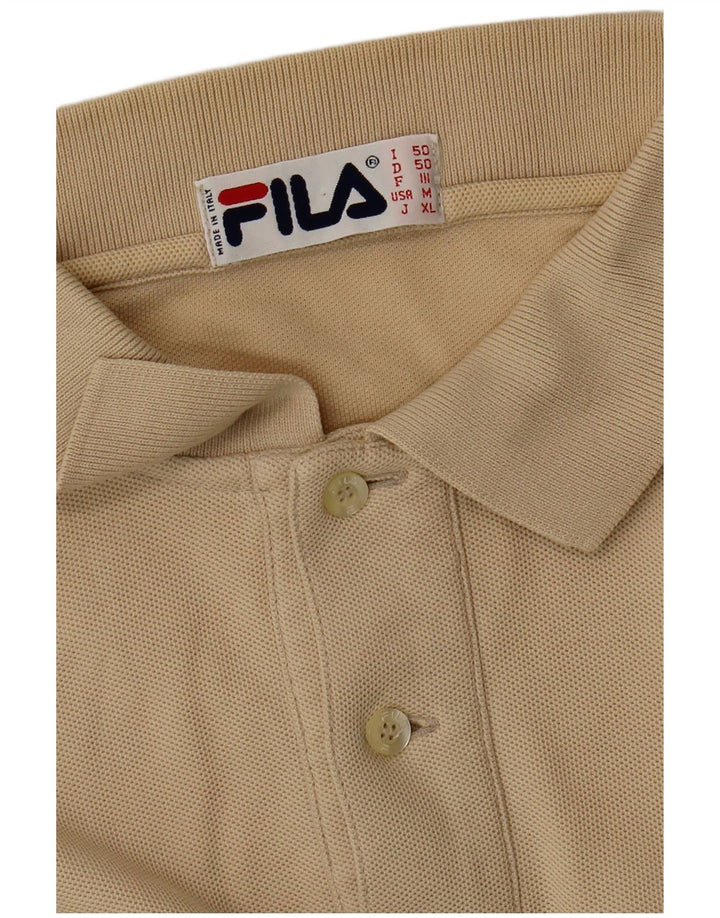 FILA Langærmet Polo Shirt til mænd IT 50 Medium Beige