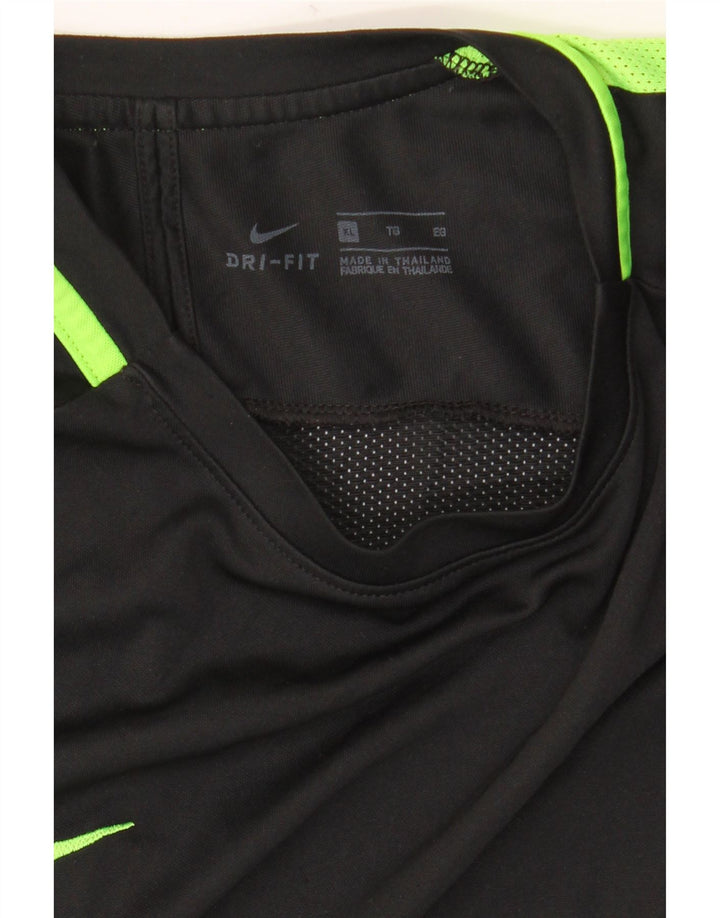 Nike Herre Dri Fit T-Shirt Top XL Sort Colourblock
