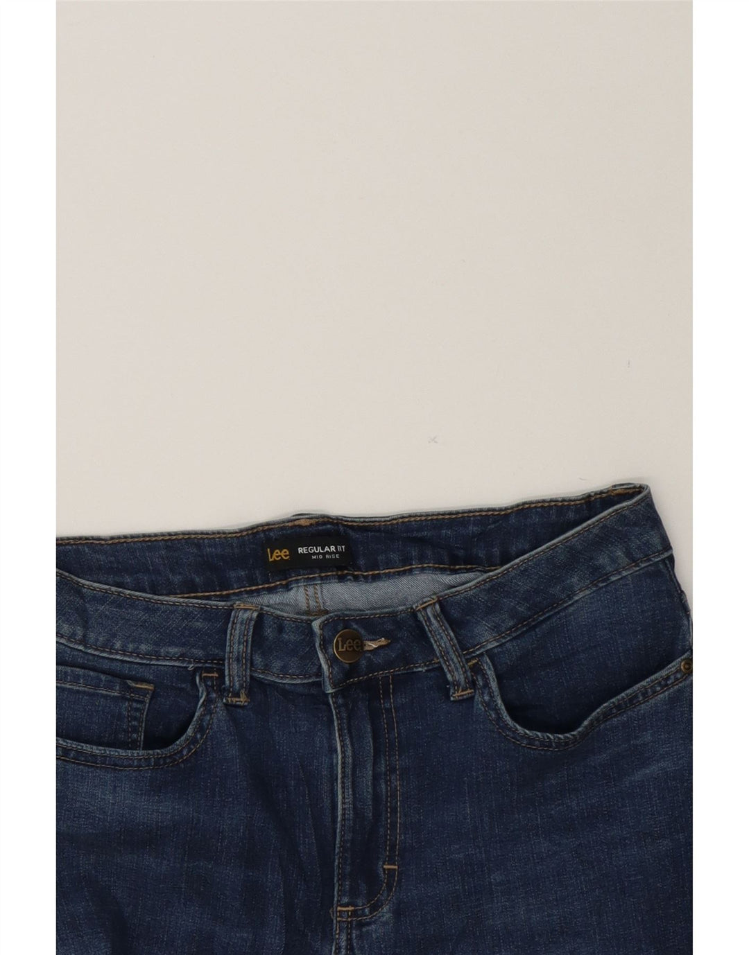 LEE Womens Mid Rise Regular Fit Capri Jeans US 10 Large W32 L23 Blue Vintage Lee and Second-Hand Lee from Messina Hembry 