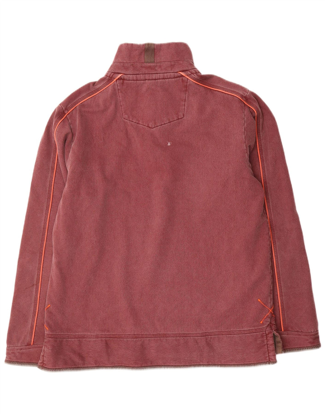Fat Face Herre Zip Neck Sweatshirt Jumper Large Rød Bomuld