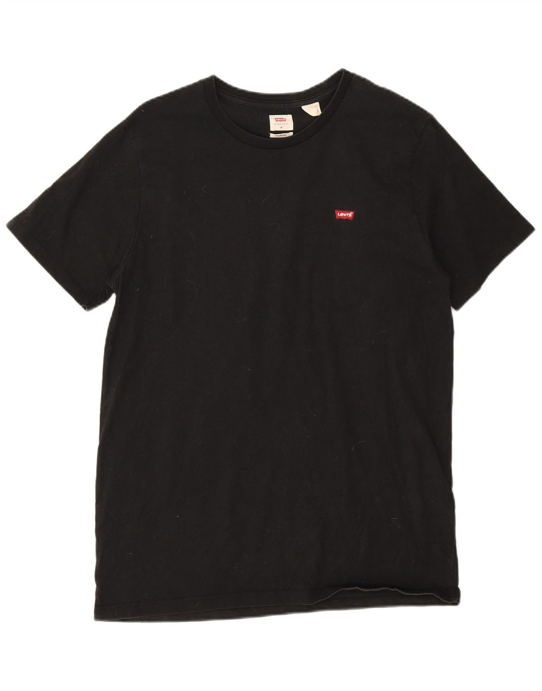 Levi's Herre Standard T-Shirt Top Medium Sort Bomuld