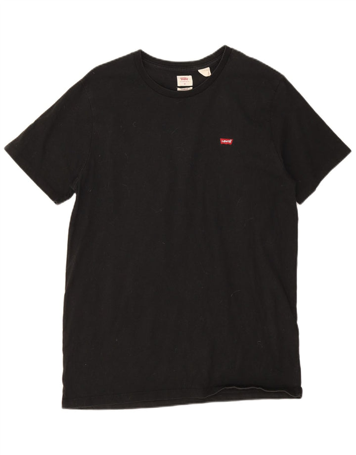 Levi's Herre Standard T-Shirt Top Medium Sort Bomuld