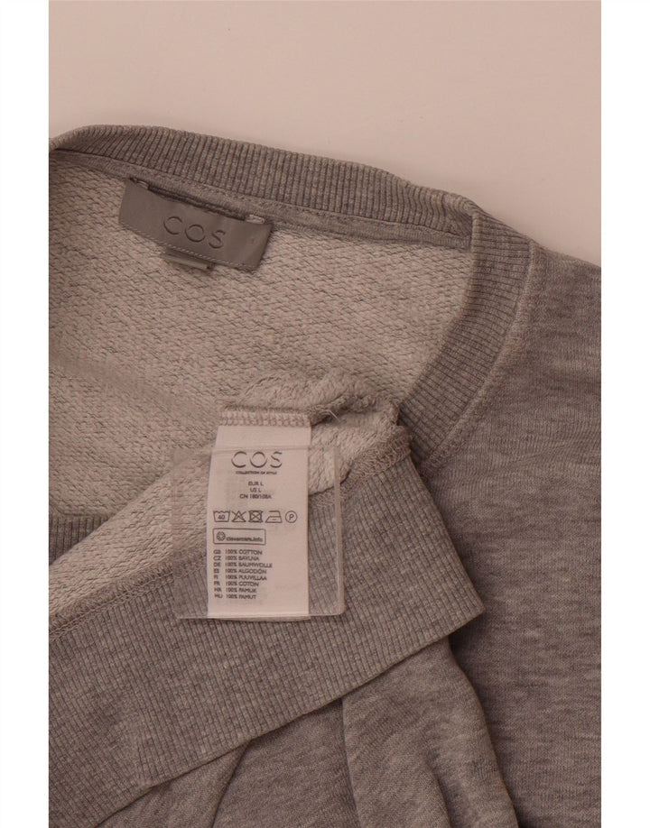 COS Herre Sweatshirt Jumper Stor Grå Bomuld