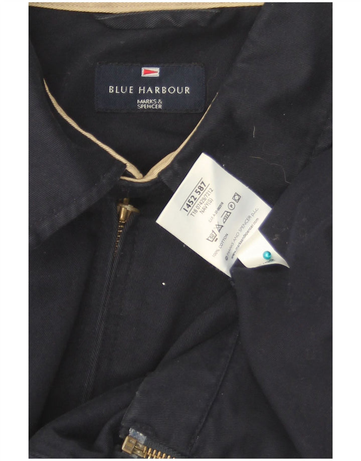 Marks & Spencer Herre Blue Harbor Bomber Jacket UK 36 Small Navy Blue