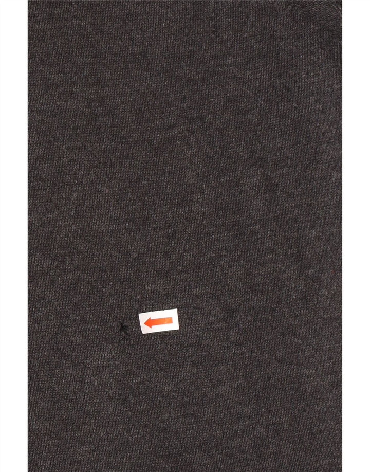 HUGO BOSS Herre sweater med rund hals, mellemgrå bomuld