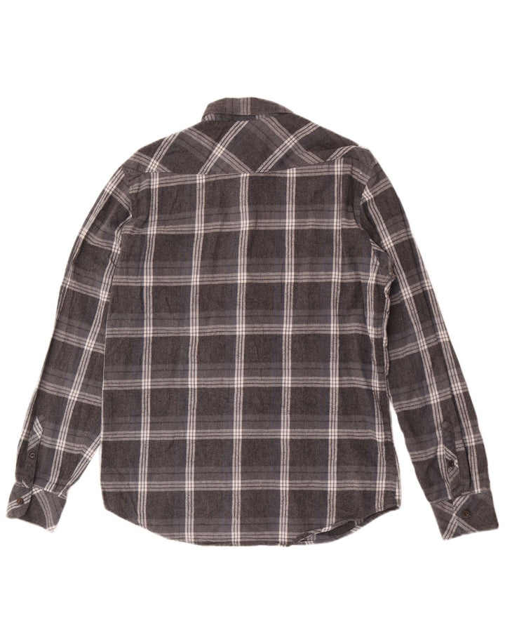 Billabong herre flannel skjorte stor grå plaid bomuld