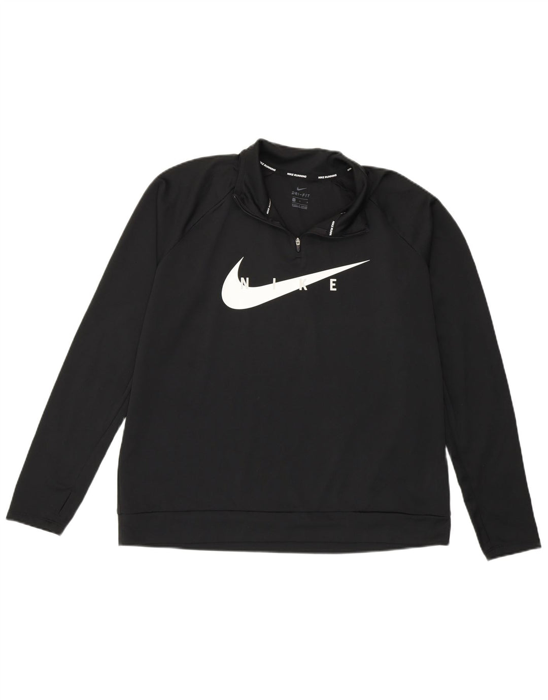 Nike Dame Dri Fit Grafisk Pullover Træningsdragt Top UK 16 Large Sort