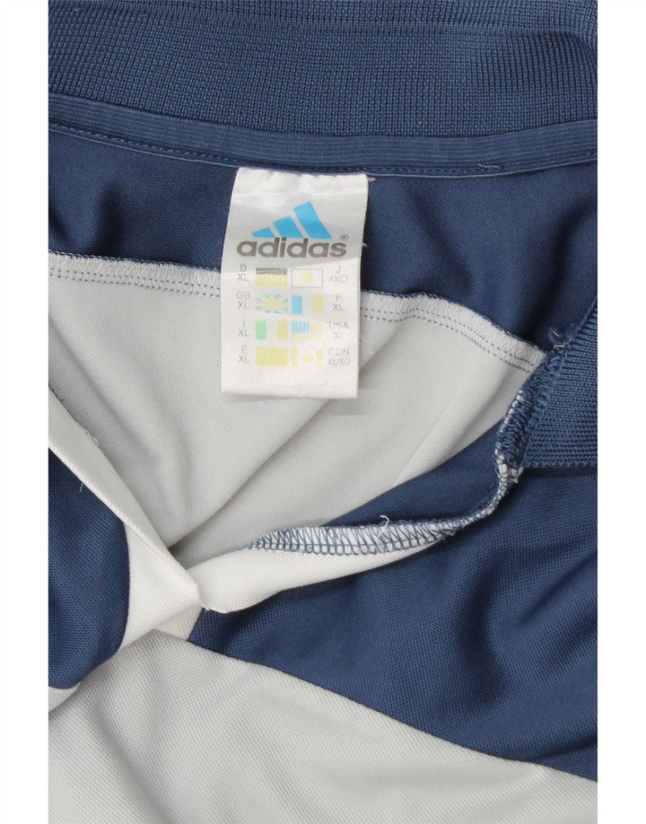 Adidas Herre Climalite Polo Shirt XL Navy Blue Colourblock Polyester