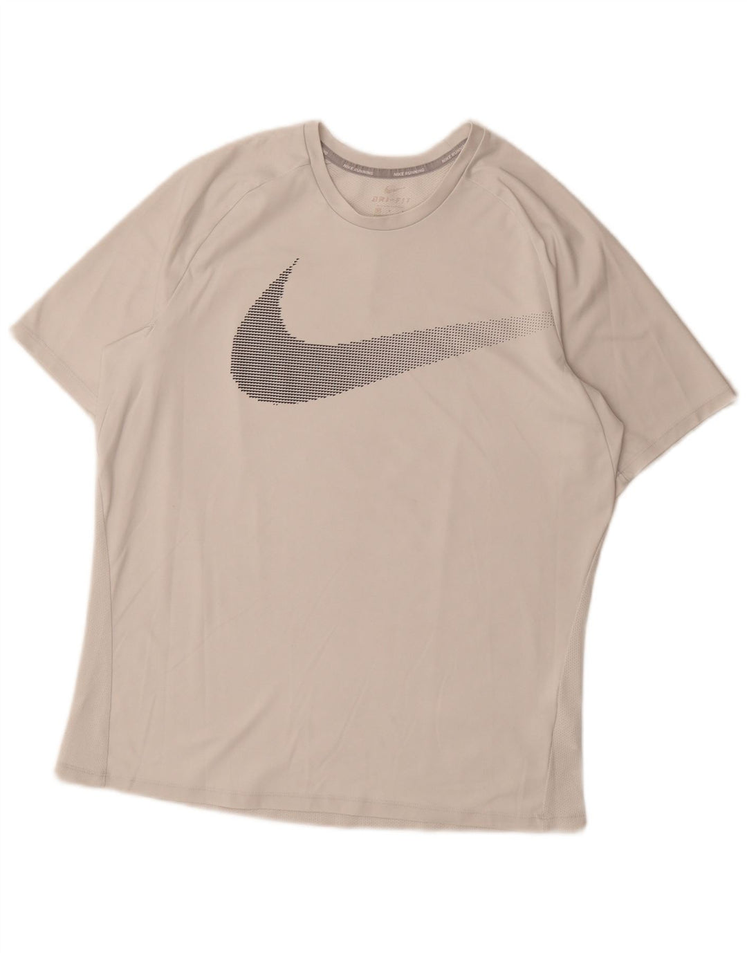 Nike Herre Dri Fit grafisk T-shirt Top Medium White Polyester