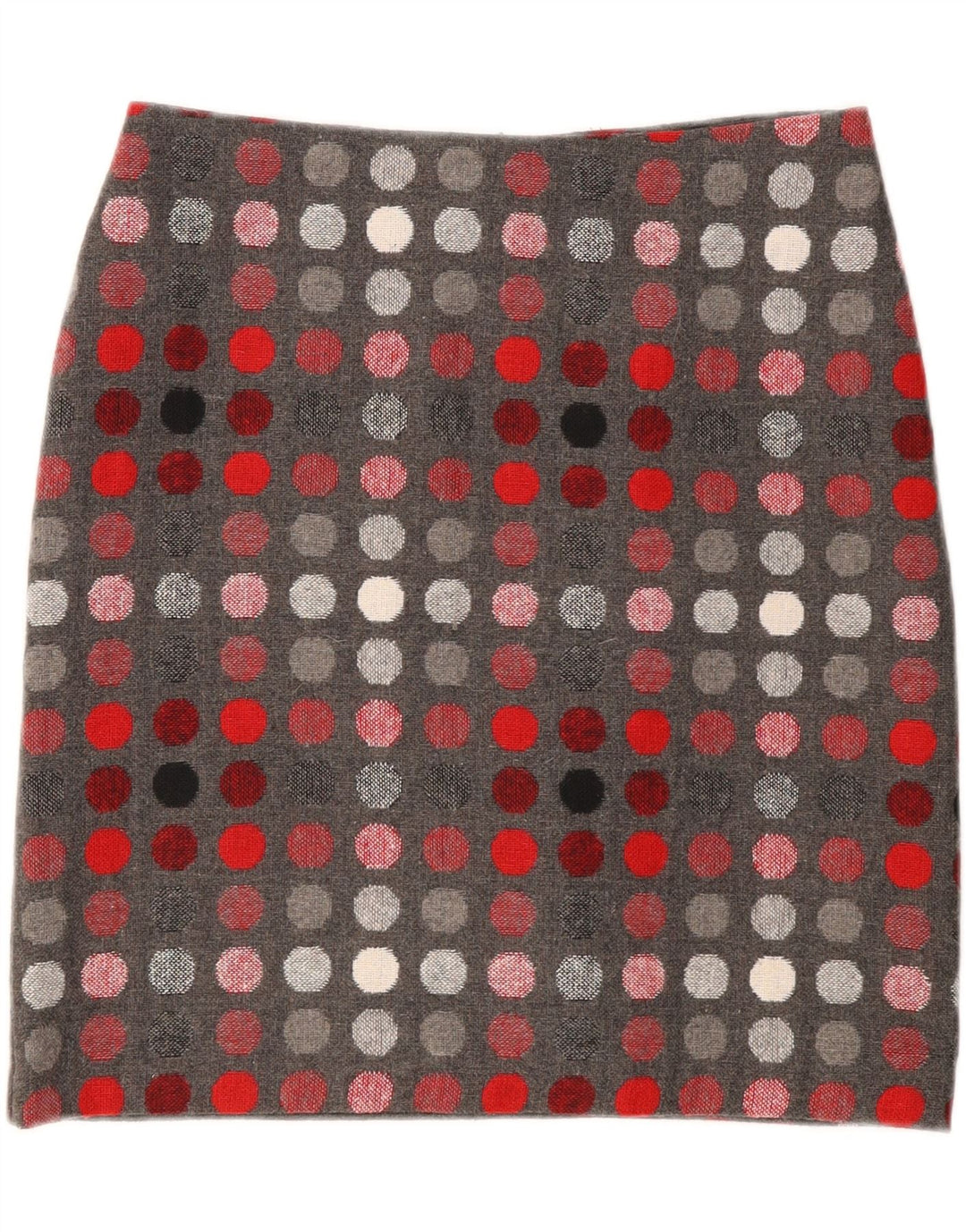 Marks & Spencer lige nederdel til kvinder UK 12 Medium W30 Grå Polka Dot