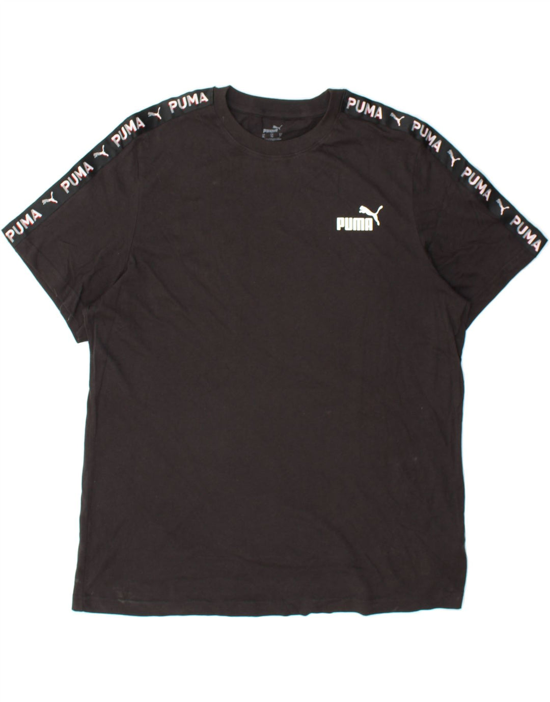 PUMA Mens Graphic T-Shirt Top XL Black Cotton Vintage Puma and Second-Hand Puma from Messina Hembry 