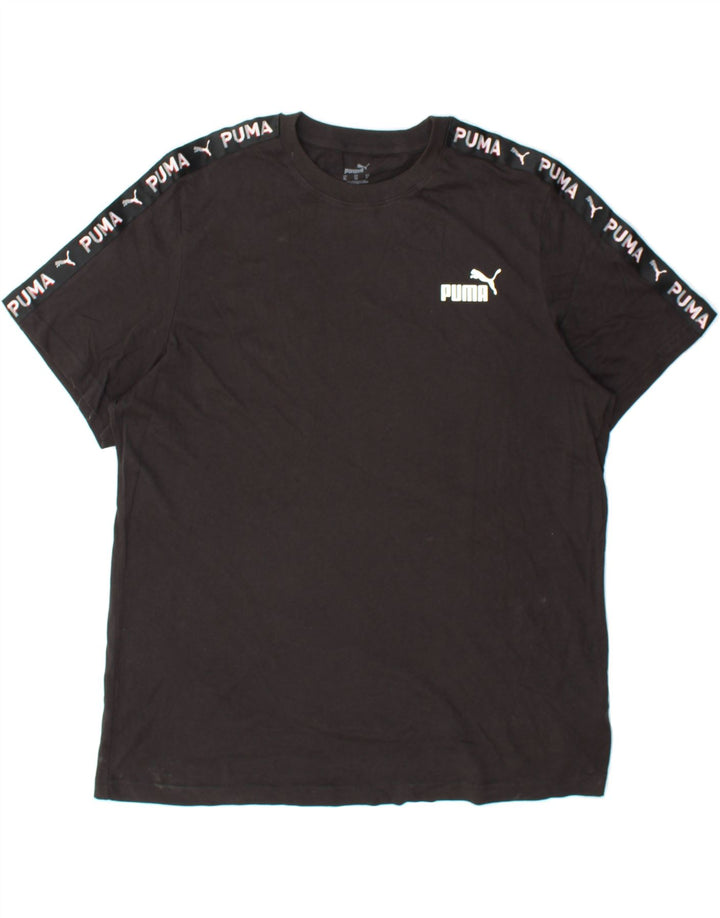 PUMA Mens Graphic T-Shirt Top XL Black Cotton Vintage Puma and Second-Hand Puma from Messina Hembry 