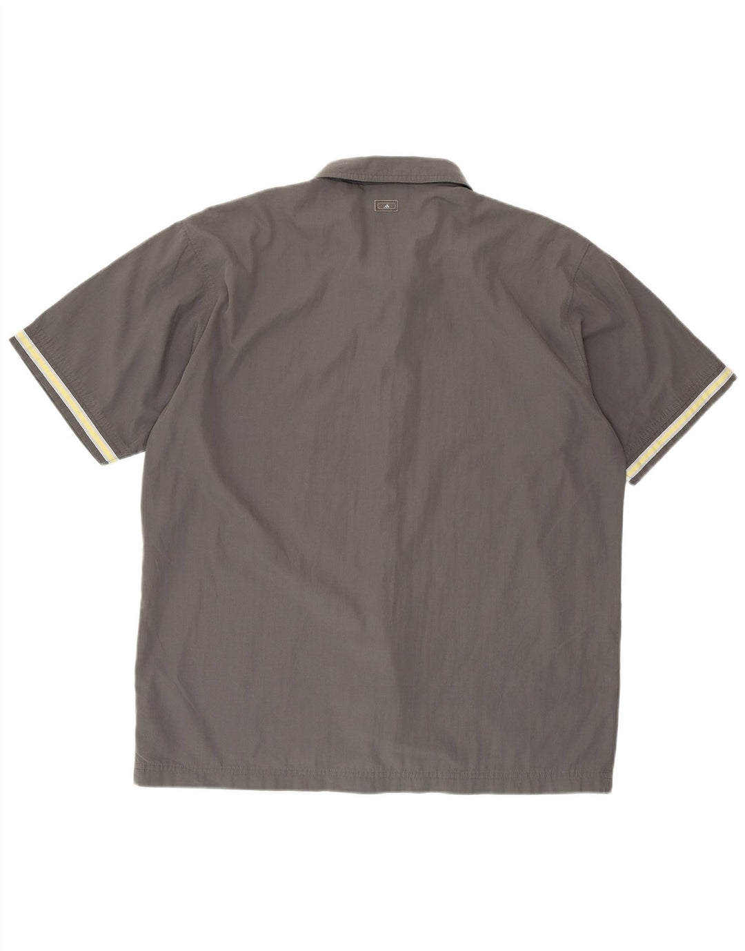 ADIDAS Kortærmet Herreskjorte UK 44 /46 Stor Grå Bomuld