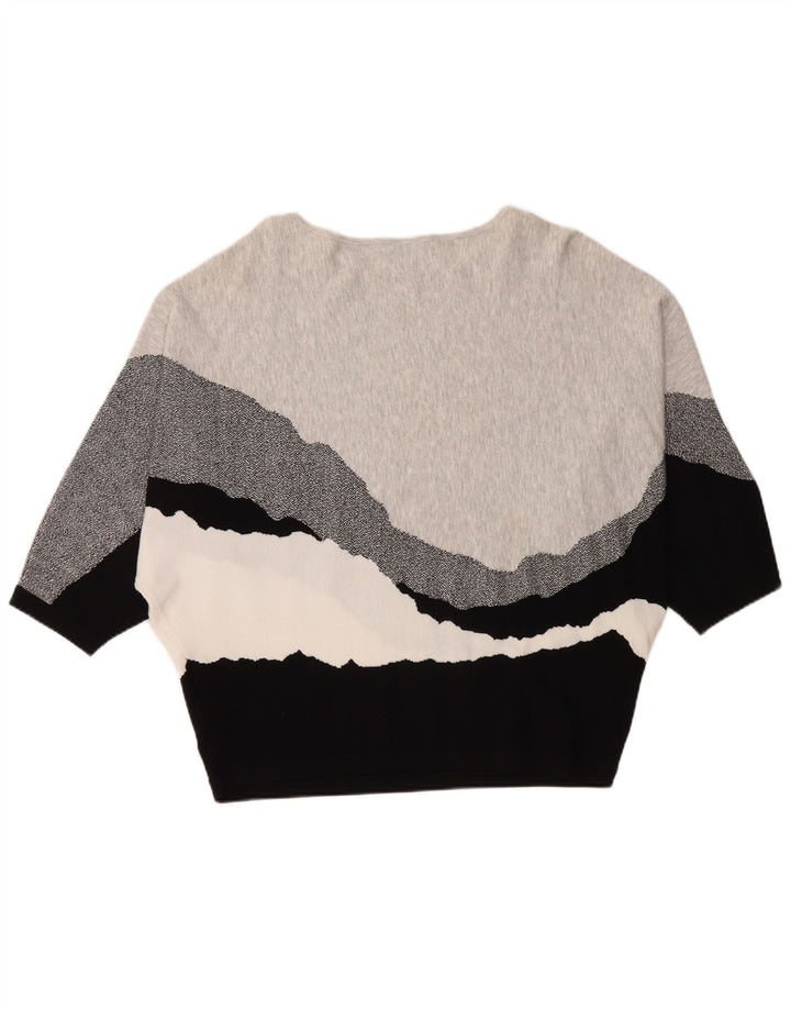 FASE otte Dame Oversized Boat Neck Jumper Sweater UK 14 Medium Grey