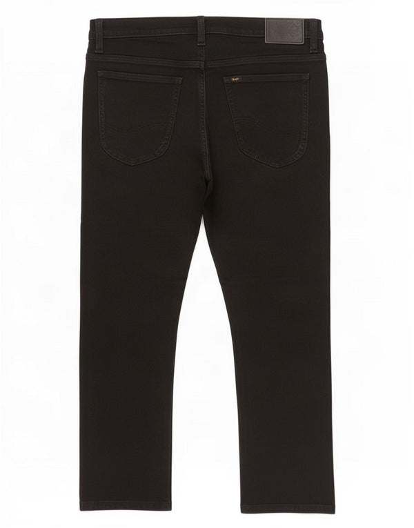 Lee Dame Luke Slim Cropped Jeans W34 L24 Sort Bomuld