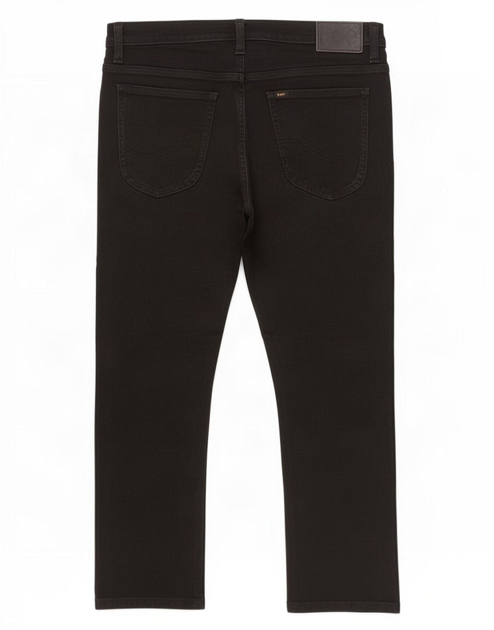 Lee Dame Luke Slim Cropped Jeans W34 L24 Sort Bomuld