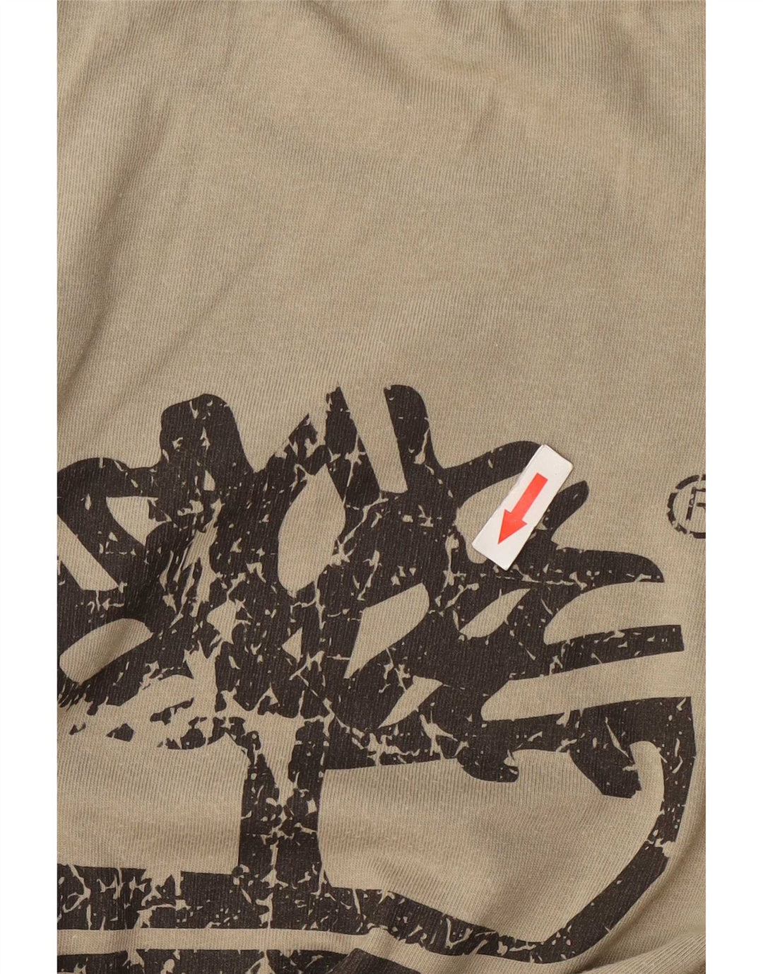 Timberland Herre grafisk T-shirt Top Lille Khaki Bomuld