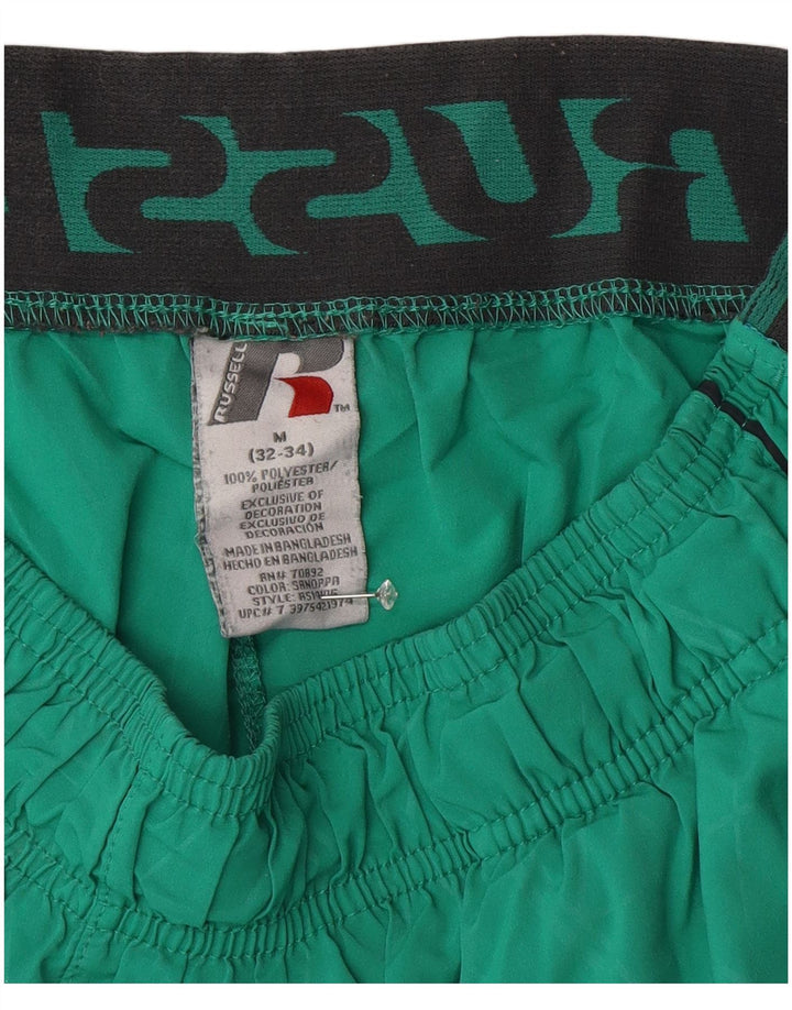 RUSSELL ATHLETIC Herre grafiske sportsshorts Medium Grøn Geometrisk